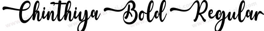 Chinthiya Bold Regular字体转换